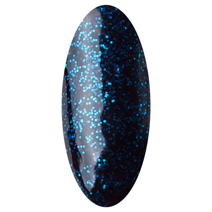 LAKKIE Galaxy Blue heeft een zwarte kleur als basis, met daar doorheen blauwe glitters.