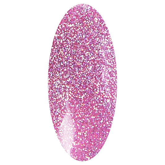 LAKKIE Glitter Cocktail is een lichte paarse kleur gel nagellak met daar doorheen verschillende kleuren glitters.