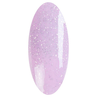 LAKKIE Bright Lilac is een lila kleur gellak met zilveren glitters.