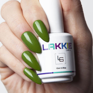 Olijf kleurig nagels. Deze groene kleur gellak is perfect voor in het najaar 