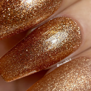 Bronzen glitter gellak 