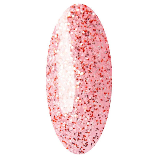 LAKKIE Playful glitter is een roze glitter gel nagellak. Deze gellak bestaat uit hele fijne roze met rode glittertjes.
