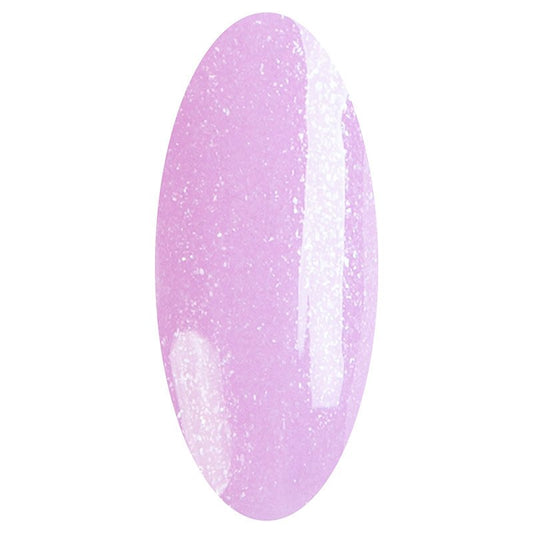 LAKKIE Shiny Lilac is een lila kleur gel nagellak, met daar doorheen een zilveren shimmer.