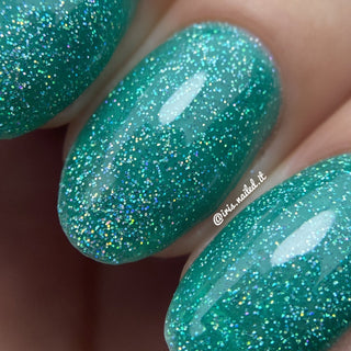 Groene glitter gellak